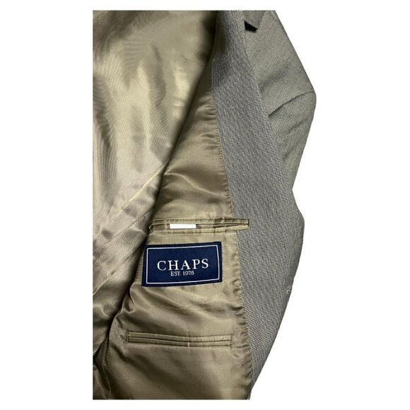 CHAPS Luxury Designer Formal Business Suit Jacket Blazer Mens Medium 40S - Picture 3 of 5